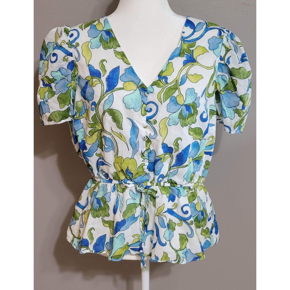 1. State Cotton Peplum Blouse